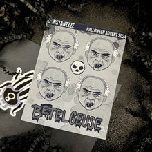Load image into Gallery viewer, Halloween 2024 Advent Black and White Day 8 Sticker Sheets