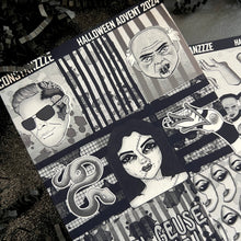Load image into Gallery viewer, Halloween 2024 Advent Black and White Day 7 Sticker Sheets