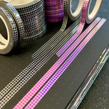 Load image into Gallery viewer, Skinny Holo Grid Washi Tape 5mm