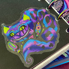 Load image into Gallery viewer, Trippy Cat Full Body Clear Vinyl Sticker
