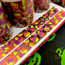 Load image into Gallery viewer, Candy Corn Sparkle Washi Tape 15mm
