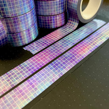 Load image into Gallery viewer, Holo Light Sea Witch Grid Washi Tape 15mm