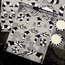 Load image into Gallery viewer, Halloween 2024 Advent Black and White Day 10 Sticker Sheets