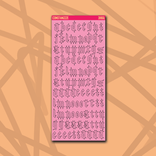 Load image into Gallery viewer, 318 Gothic Letter Sticker Sheet