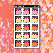 Load image into Gallery viewer, Small 318 Drippy Stitched Box Sticker Sheet