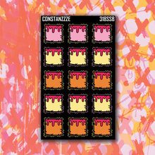 Load image into Gallery viewer, Small 318 Drippy Stitched Box Sticker Sheet