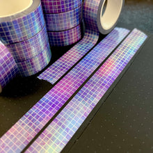 Load image into Gallery viewer, Holo Light Sea Witch Grid Washi Tape 15mm