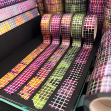 Load image into Gallery viewer, Holo Watercolor Pride 2.0 Grid Washi Tape 15mm