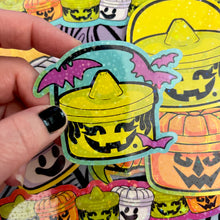 Load image into Gallery viewer, Halloween Bucket Holo Overlay Die Cut Bundle
