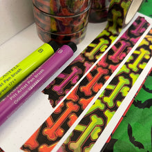 Load image into Gallery viewer, Halloween Bone Sparkle Washi Tape 15mm