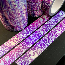 Load image into Gallery viewer, Holo Purple Pink Scout Oracle Pattern Washi Tape 15mm