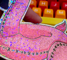 Load image into Gallery viewer, Flamingo Glitter Vinyl Sticker *discounted*