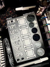 Load image into Gallery viewer, Halloween 2025 BW Advent Day 4 Sticker Sheets