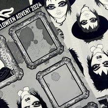 Load image into Gallery viewer, Halloween 2024 Advent Black and White Day 2 Sticker Sheets