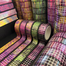 Load image into Gallery viewer, Holo Watercolor Pride 2.0 Grid Washi Tape 15mm