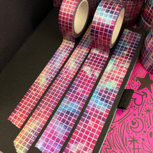 Load image into Gallery viewer, Holo Galaxy Grid Washi Tape 15/20mm