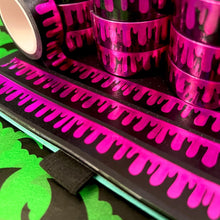 Load image into Gallery viewer, Purple Drippie Foil Washi Tape