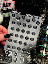 Load image into Gallery viewer, Halloween 2025 BW Advent Day 2 Sticker Sheets