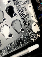 Load image into Gallery viewer, Halloween 2025 BW Advent Day 1 Sticker Sheets