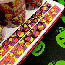 Load image into Gallery viewer, Candy Corn Sparkle Washi Tape 15mm