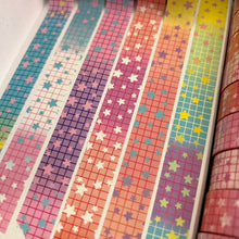 Load image into Gallery viewer, Pride Star Grid Washi Tape 15mm