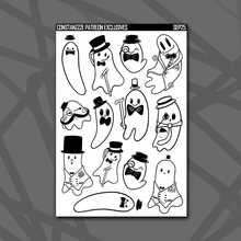 Load image into Gallery viewer, BW Dapper Boos Deco Sticker Sheets