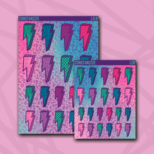 Load image into Gallery viewer, Love Zombie Racer Lightning Bolt Sticker Sheet