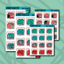 Load image into Gallery viewer, Spooky Winter Snow Boxes Sticker Sheet