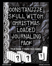 Load image into Gallery viewer, Skull Witch Christmas Loaded Journaling Pack *no codes* PURCHASE ALONE