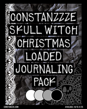 Load image into Gallery viewer, Skull Witch Christmas Loaded Journaling Pack *no codes* PURCHASE ALONE