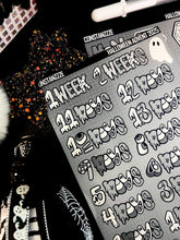 Load image into Gallery viewer, Halloween 2025 BW Advent Day 1 Sticker Sheets