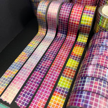 Load image into Gallery viewer, Holo Watercolor Pride Grid Washi Tape 15mm