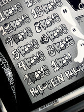 Load image into Gallery viewer, Halloween 2025 BW Advent Day 1 Sticker Sheets