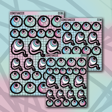 Load image into Gallery viewer, Celebration Eyes Sticker Sheet