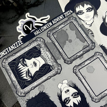 Load image into Gallery viewer, Halloween 2024 Advent Black and White Day 2 Sticker Sheets