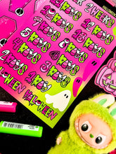 Load image into Gallery viewer, Halloween 2025 Advent Day 1 Sticker Sheets