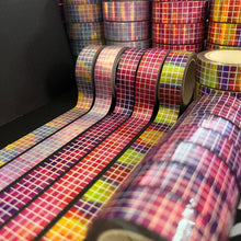 Load image into Gallery viewer, Holo Watercolor Pride Grid Washi Tape 15mm