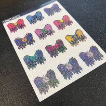 Load image into Gallery viewer, Glitter Sticker Sheet (pick design)
