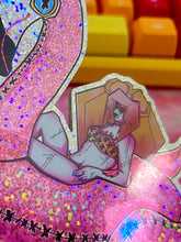 Load image into Gallery viewer, 318 Flamingo Glitter Vinyl Sticker *discounted*