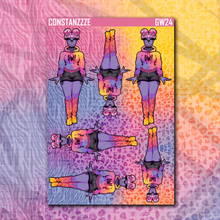 Load image into Gallery viewer, Wild 2024 Pink Hair Llama Babe Sticker Sheet