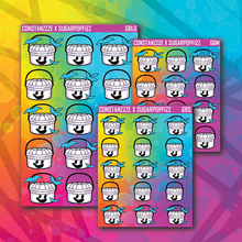 Load image into Gallery viewer, White Bucket Sticker Sheet