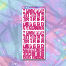 Load image into Gallery viewer, Space Kandi Label Letter Sticker Sheet