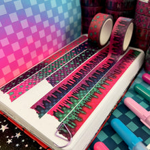 Load image into Gallery viewer, Love Zombie Drippie/Star Checker Washi Tape 15mm