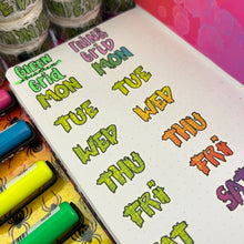 Load image into Gallery viewer, Green/Rainbow Grid Zombie Days Overlap Washi *no codes*