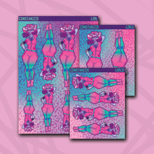 Load image into Gallery viewer, Love Zombie Racer Llama Babe Sticker Sheet