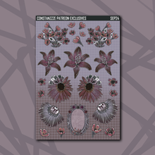 Load image into Gallery viewer, Haunted Florals Deco Sticker Sheets