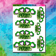 Load image into Gallery viewer, Girl Gang Brass Knuckle Sticker Sheet