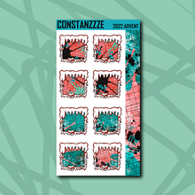 Load image into Gallery viewer, Spooky Winter Snow Boxes Sticker Sheet