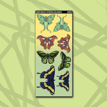 Load image into Gallery viewer, Traditional Moths + Butterflies Deco+ Sticker Sheets