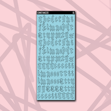 Load image into Gallery viewer, Pastel Gothic Letter Sticker Sheet